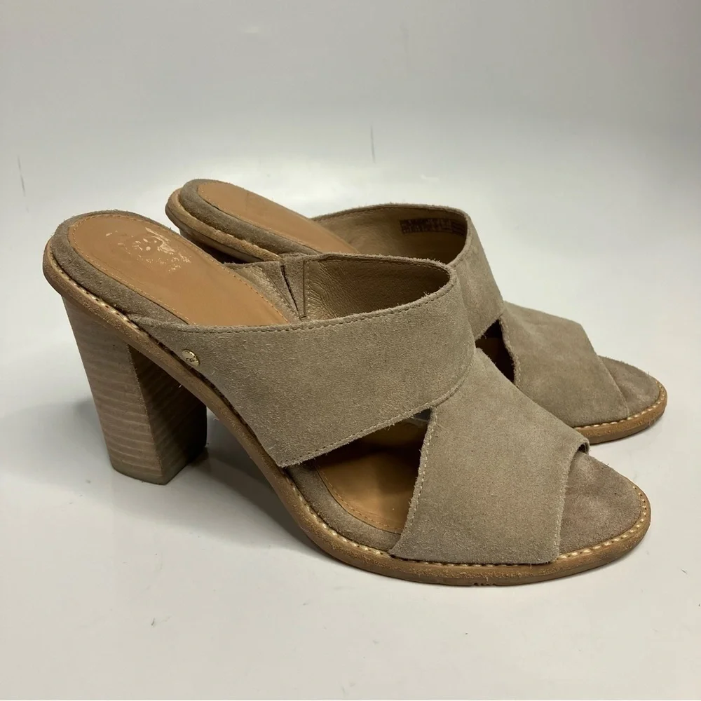 UGG Women’s Celia slide‎ sandals with stacked heel size 7